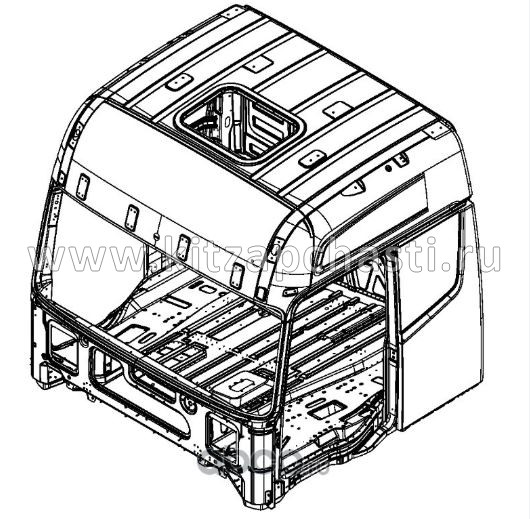 Кабина (Каркас) (высокая - с задним стеклом) Foton 4189 H550000000043